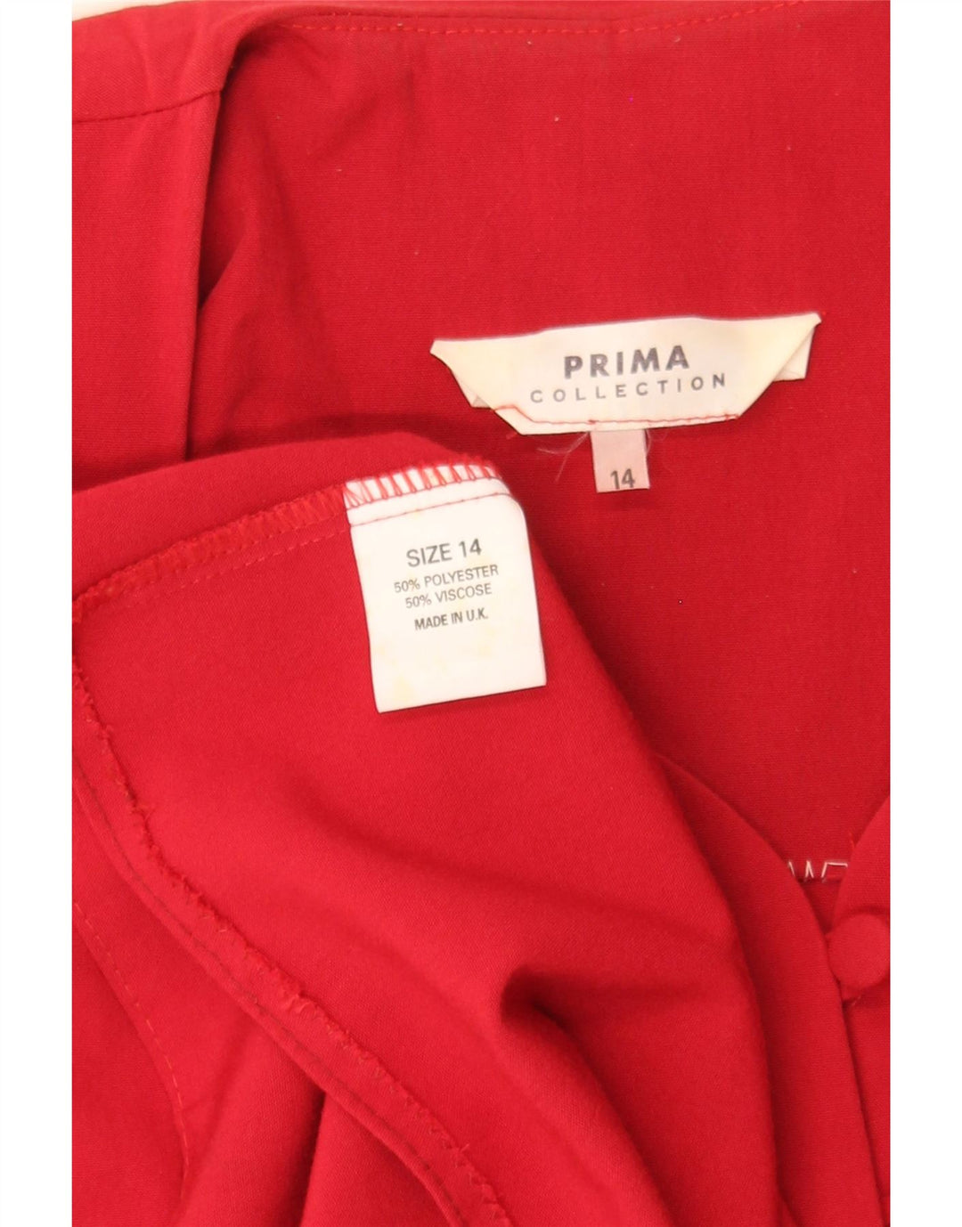 VINTAGE Womens Maxi Dress UK 14 Large Red Polyester Vintage Vintage and Second-Hand Vintage from Messina Hembry 