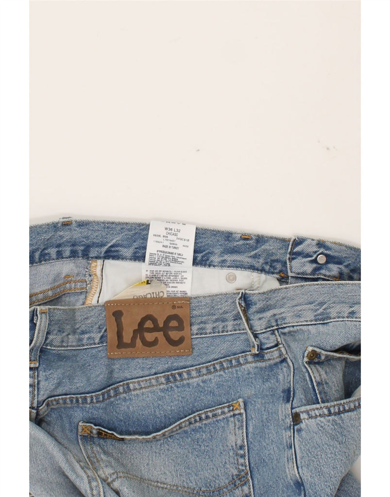 LEE Mens Chicago Straight Jeans W36 L30 Blue Cotton Vintage Lee and Second-Hand Lee from Messina Hembry 