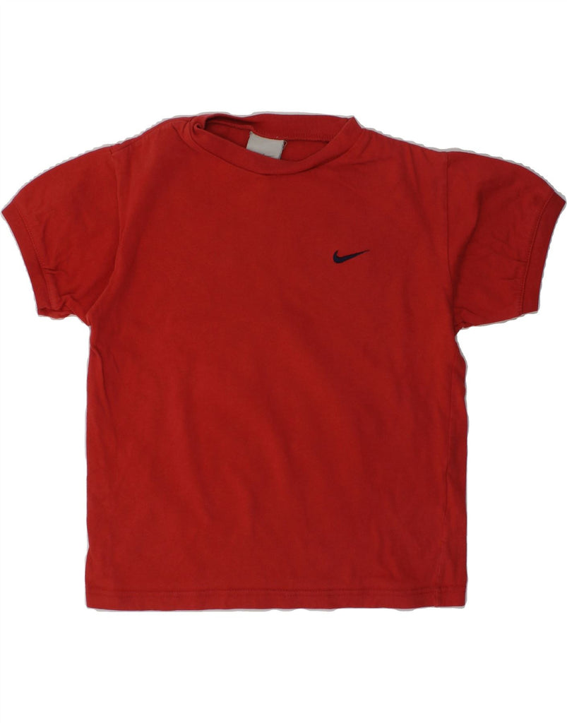 NIKE Girls T-Shirt Top 5-6 Years Medium Red Cotton | Vintage Nike | Thrift | Second-Hand Nike | Used Clothing | Messina Hembry 