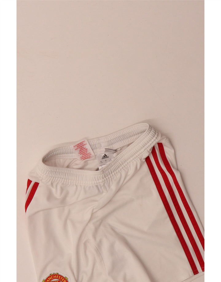 ADIDAS Boys Manchester United Sport Shorts 9-10 Years  White Polyester