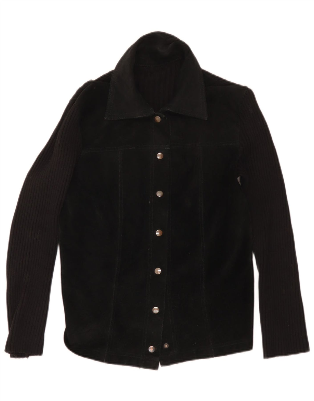 Vintage Girls Suede Jacket 11-12 Years Black