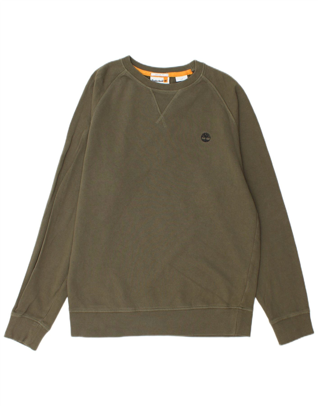 Timberland Mens Regular Fit Sweatshirt Jumper Small Khaki Cotton