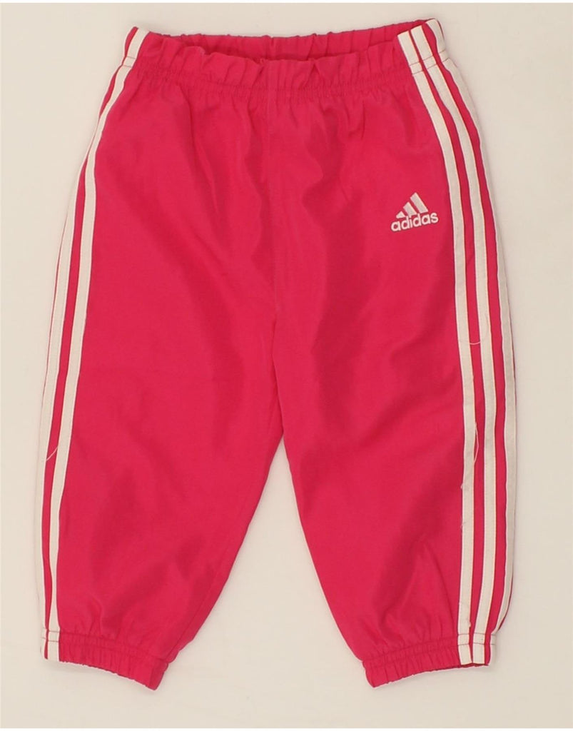 ADIDAS Baby Girls Trousers 9-12 Months Pink Polyester | Vintage Adidas | Thrift | Second-Hand Adidas | Used Clothing | Messina Hembry 