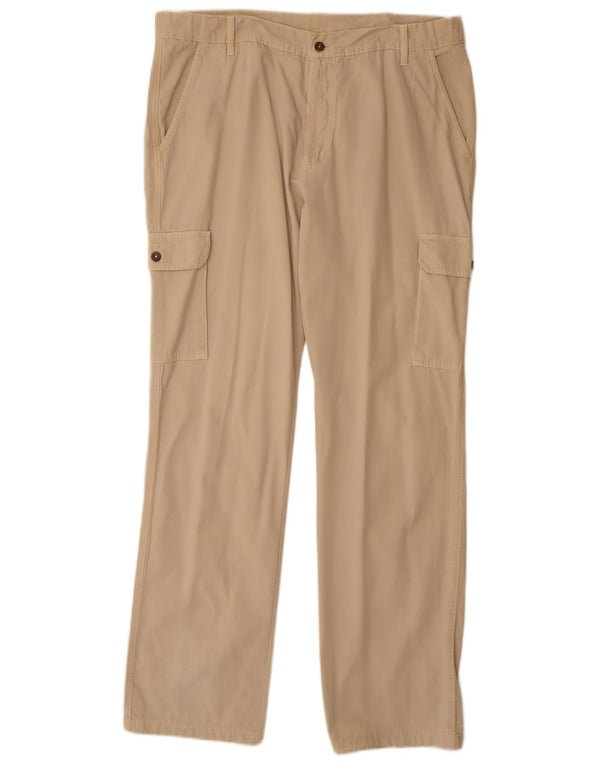 Carrera Mens Straight Cargo Trousers IT 56 3XL W40 L34 Beige Cotton