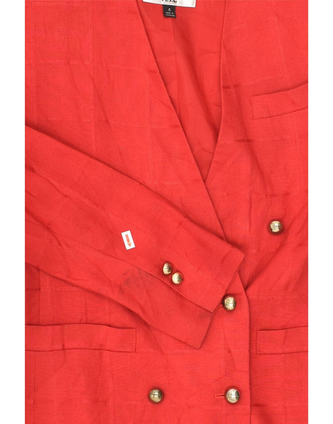 VINTAGE Womens Loose Fit Double Breasted Blazer Jacket US 4 Small Red | Vintage Vintage | Thrift | Second-Hand Vintage | Used Clothing | Messina Hembry 