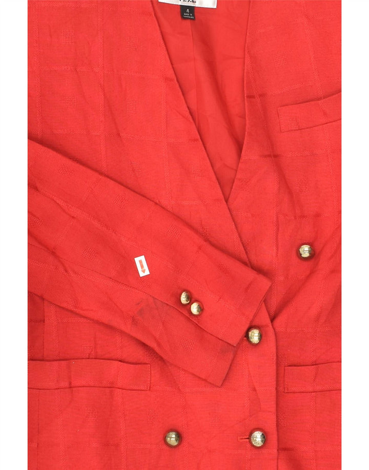 VINTAGE Womens Loose Fit Double Breasted Blazer Jacket US 4 Small Red | Vintage Vintage | Thrift | Second-Hand Vintage | Used Clothing | Messina Hembry 