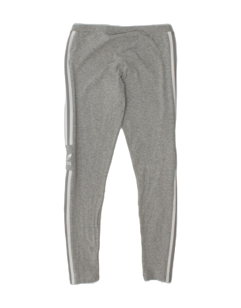 ADIDAS Womens Leggings UK 14 Medium Grey Cotton Vintage Adidas and Second-Hand Adidas from Messina Hembry 