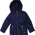 GUESS Girls Hooded Padded Jacket 4-5 Years Navy Blue Vintage Guess and Second-Hand Guess from Messina Hembry 