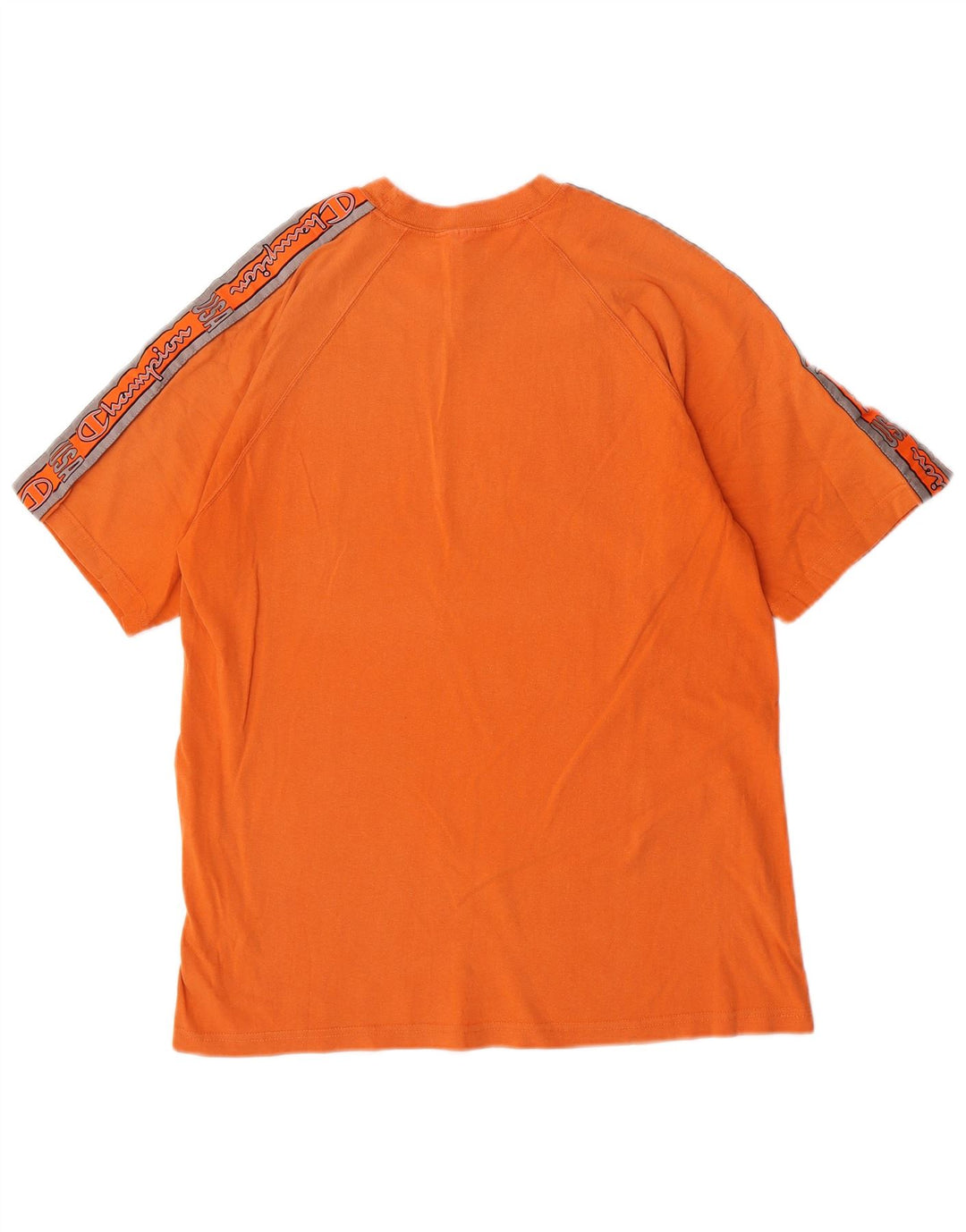 Champion Mens Graphic T-Shirt Top Medium Orange Cotton