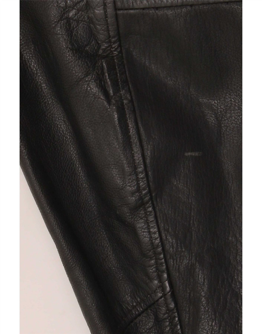 Alan Gordon Mens Leather Bomber Jacket UK 38 Medium Black