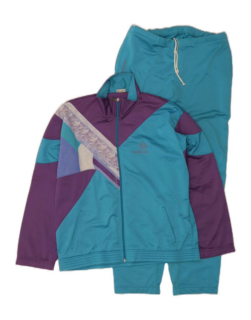 SERGIO TACCHINI Womens Full Tracksuit IT 50 XL  Blue Colourblock Vintage Sergio Tacchini and Second-Hand Sergio Tacchini from Messina Hembry 