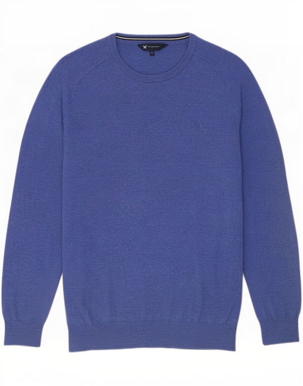 Crew Clothing Mens Boat Neck Jumper Sweater 2XL Blue Wool