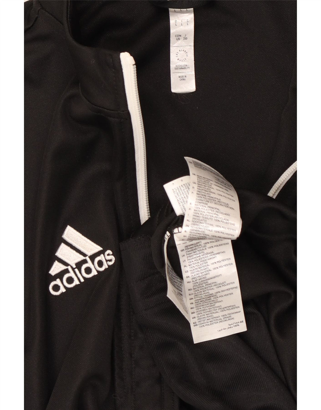 Adidas Mens Aeroready Graphic Tracksuit Top Jacket Large Black Colourblock