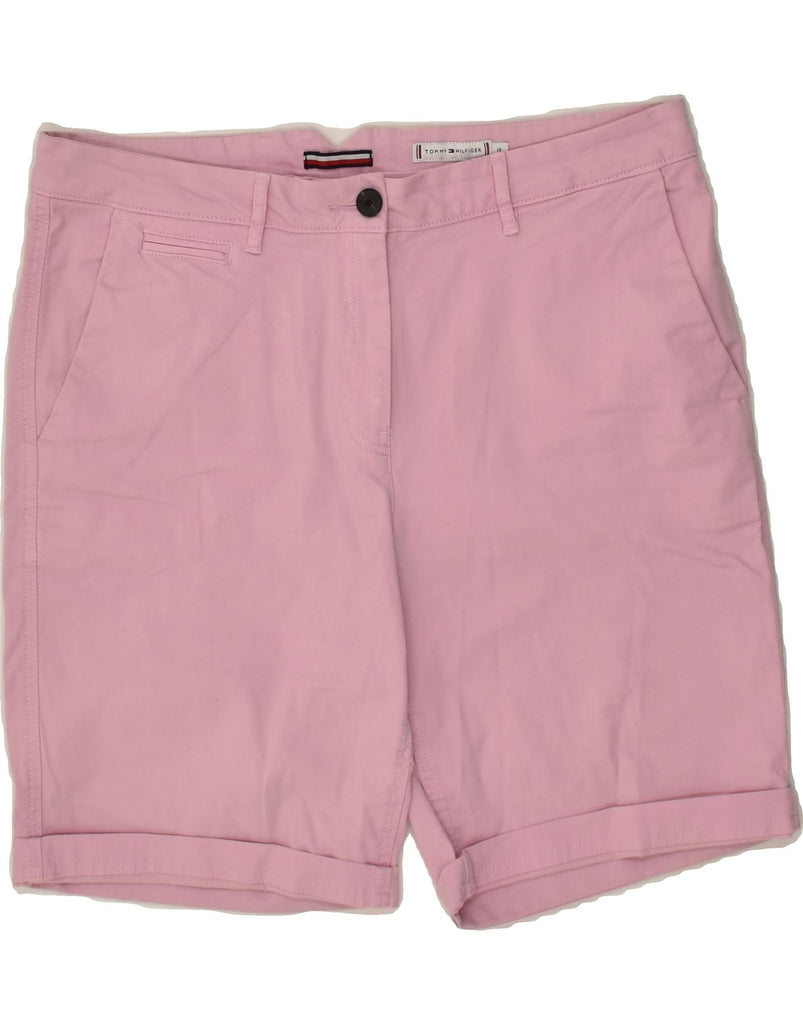 TOMMY HILFIGER Womens Chino Shorts US 10 Large W34  Pink | Vintage Tommy Hilfiger | Thrift | Second-Hand Tommy Hilfiger | Used Clothing | Messina Hembry 
