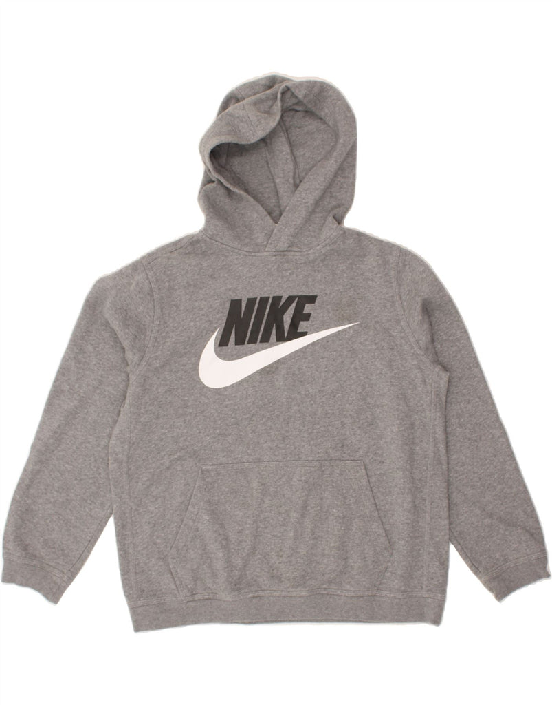 NIKE Mens Graphic Hoodie Jumper XL Grey Cotton | Vintage Nike | Thrift | Second-Hand Nike | Used Clothing | Messina Hembry 