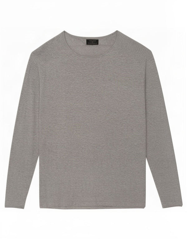 Zara Mens Top Long Sleeve XL Grey Flecked Cotton