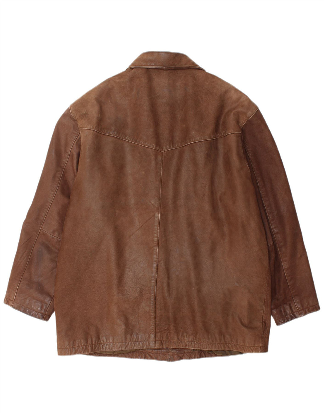 POINTERS Mens Leather Jacket UK 40 Large Brown Leather