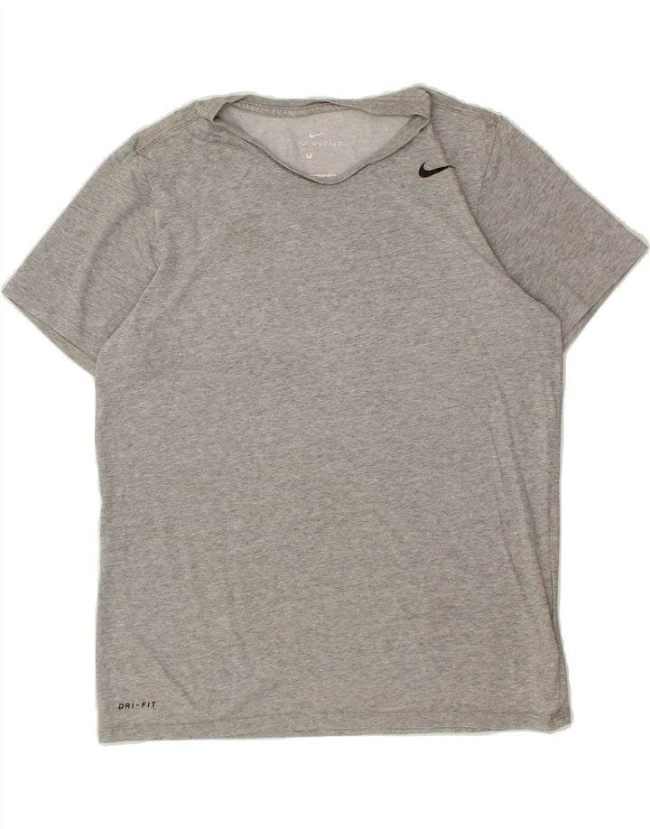 NIKE Mens Dri Fit T-Shirt Top Medium Grey Cotton Vintage Nike and Second-Hand Nike from Messina Hembry 