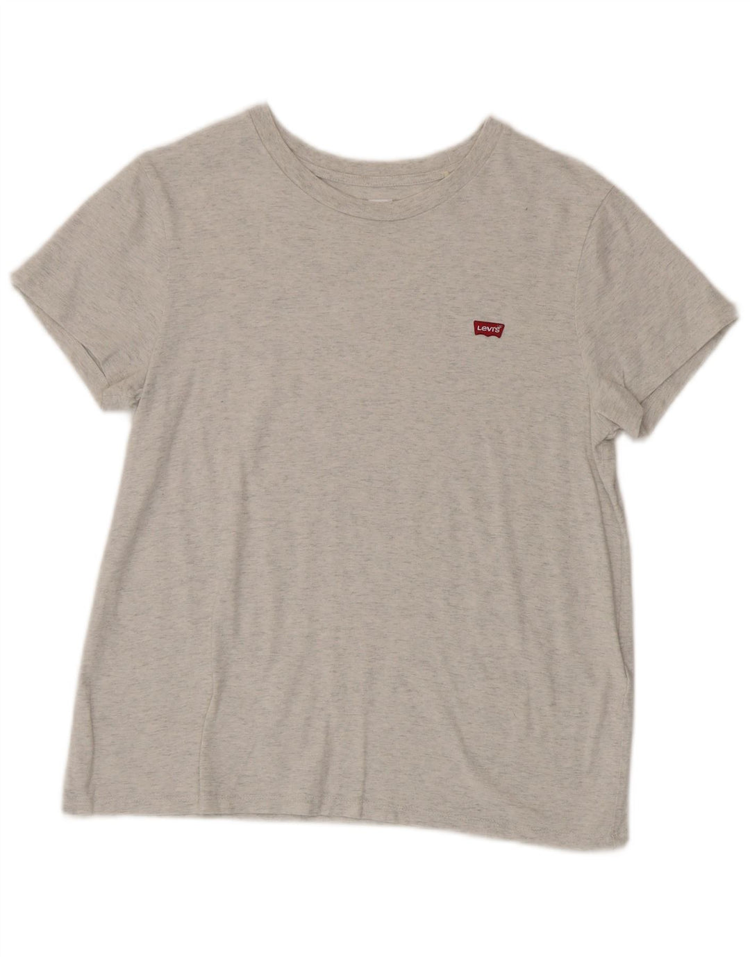 Levi's Womens T-Shirt Top UK 12 Medium Grey Flecked Cotton