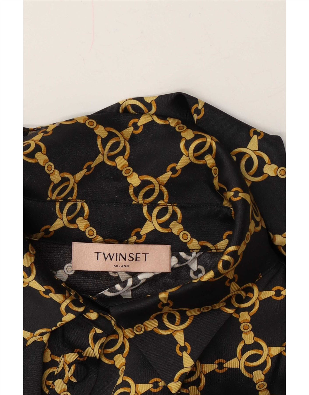 Twinset Womens Abstract Pattern Long Sleeve Maxi Dress UK 14 Medium Black