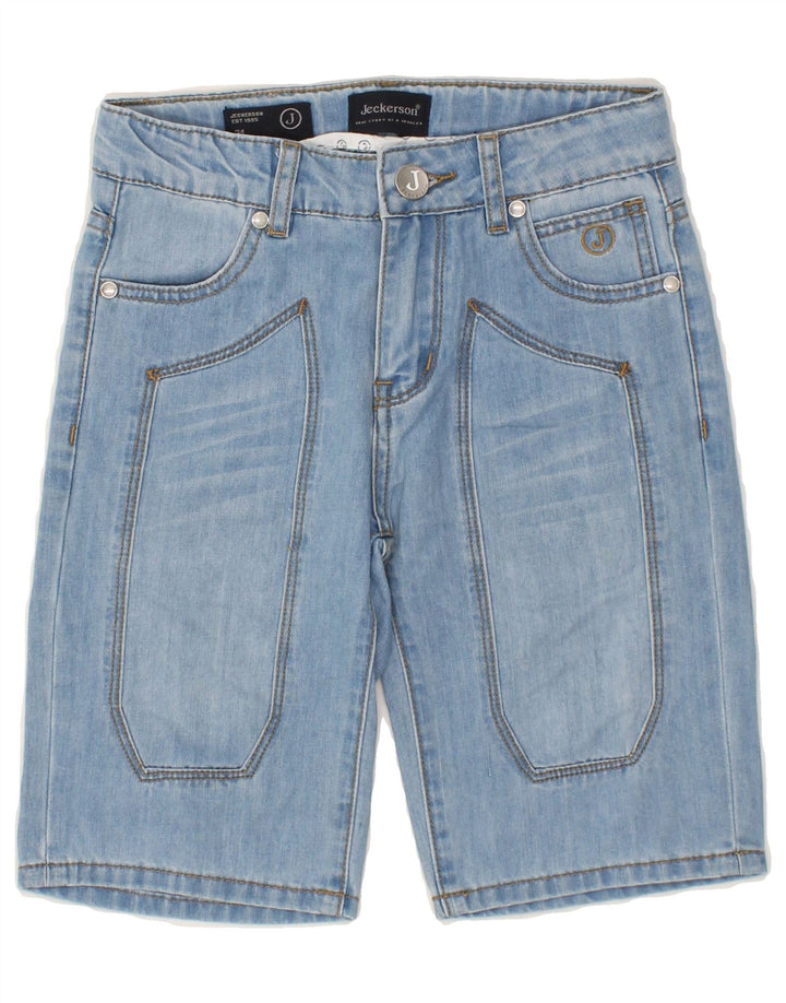 JECKERSON Boys Denim Shorts 7-8 Years W24 Blue Cotton Vintage Jeckerson and Second-Hand Jeckerson from Messina Hembry 