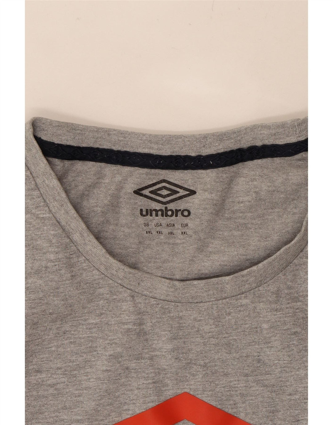 UMBRO Mens Graphic T-Shirt Top 2XL Grey Cotton Vintage Umbro and Second-Hand Umbro from Messina Hembry 