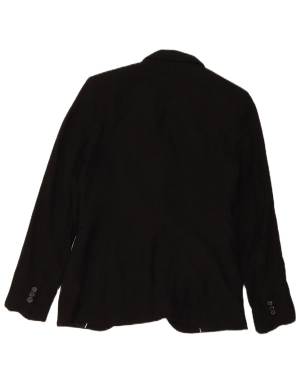 Massimo Dutti Womens 1 Button Blazer Jacket EU 38 Small Black