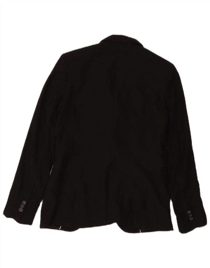 Massimo Dutti Womens 1 Button Blazer Jacket EU 38 Small Black