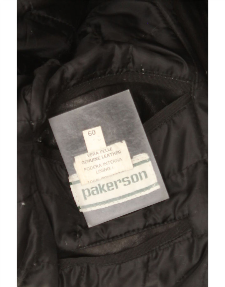 Vintage Mens Leather Jacket UK 42 XL Black