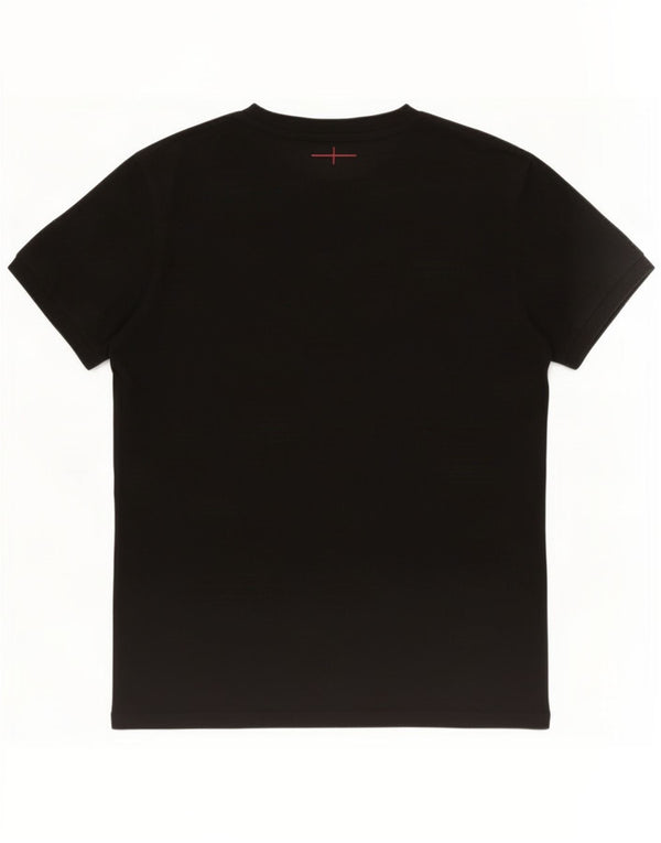 Umbro Womens Graphic T-Shirt Top UK 12 Medium Black Cotton