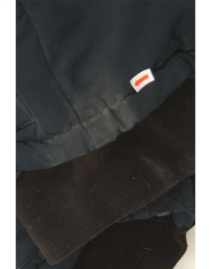 Superdry Womens Oversized Hooded Padded Jacket UK 8 Small Navy Blue