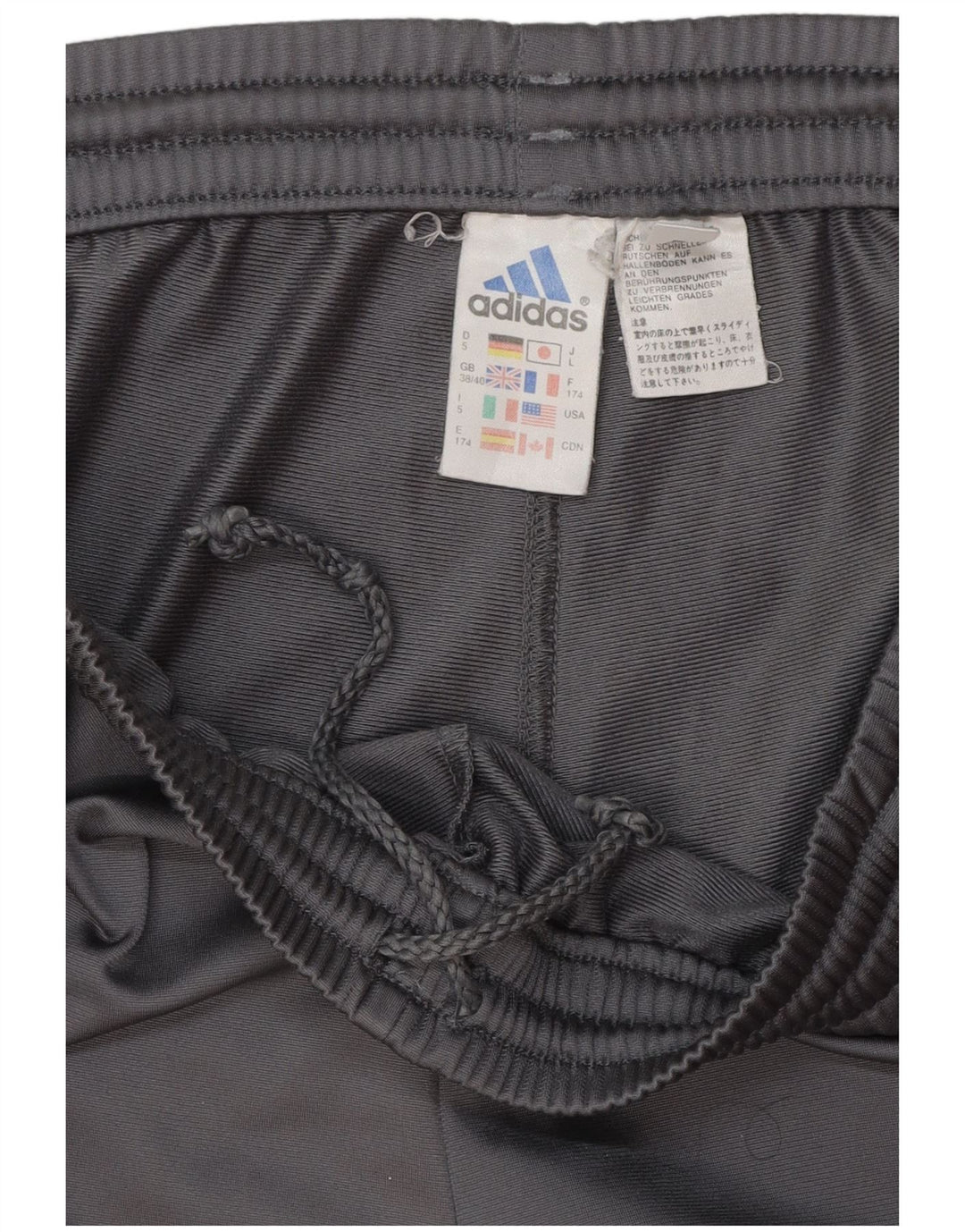 Adidas Mens Tracksuit Trousers Joggers UK 38/40 Medium  Grey Polyester