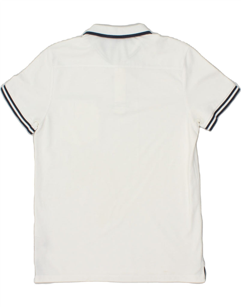 JACK & JONES Mens Polo Shirt Medium White Cotton | Vintage Jack & Jones | Thrift | Second-Hand Jack & Jones | Used Clothing | Messina Hembry 