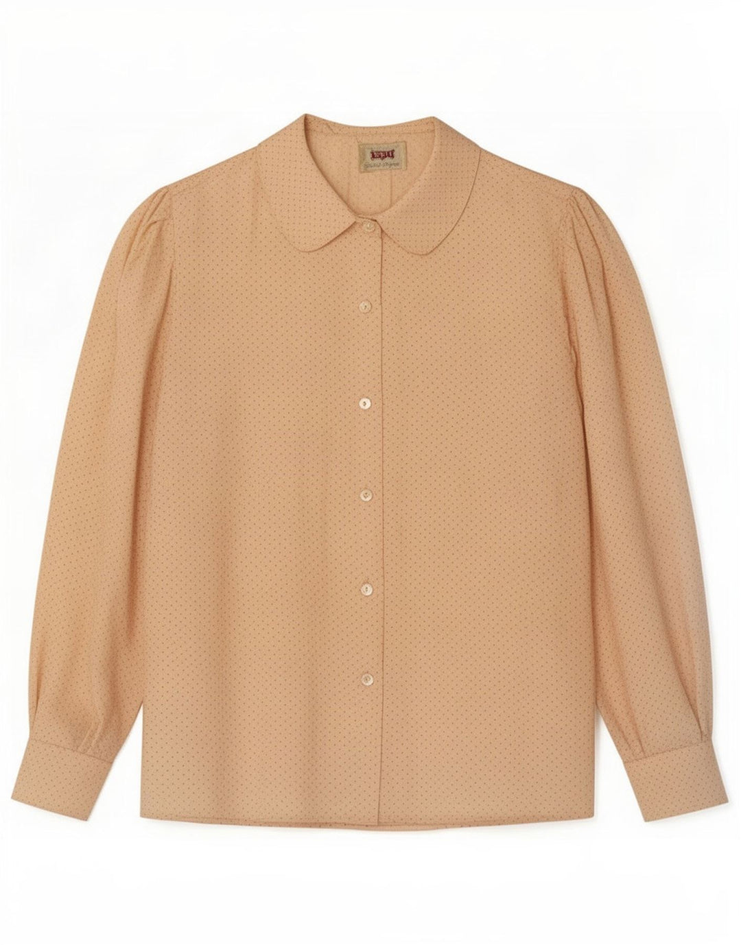 Sisley Womens Shirt Blouse IT 42 Medium Beige Spotted