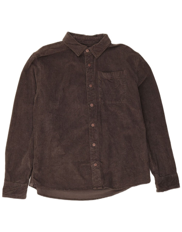 Fat Face Mens Corduroy Shirt Large Brown Cotton