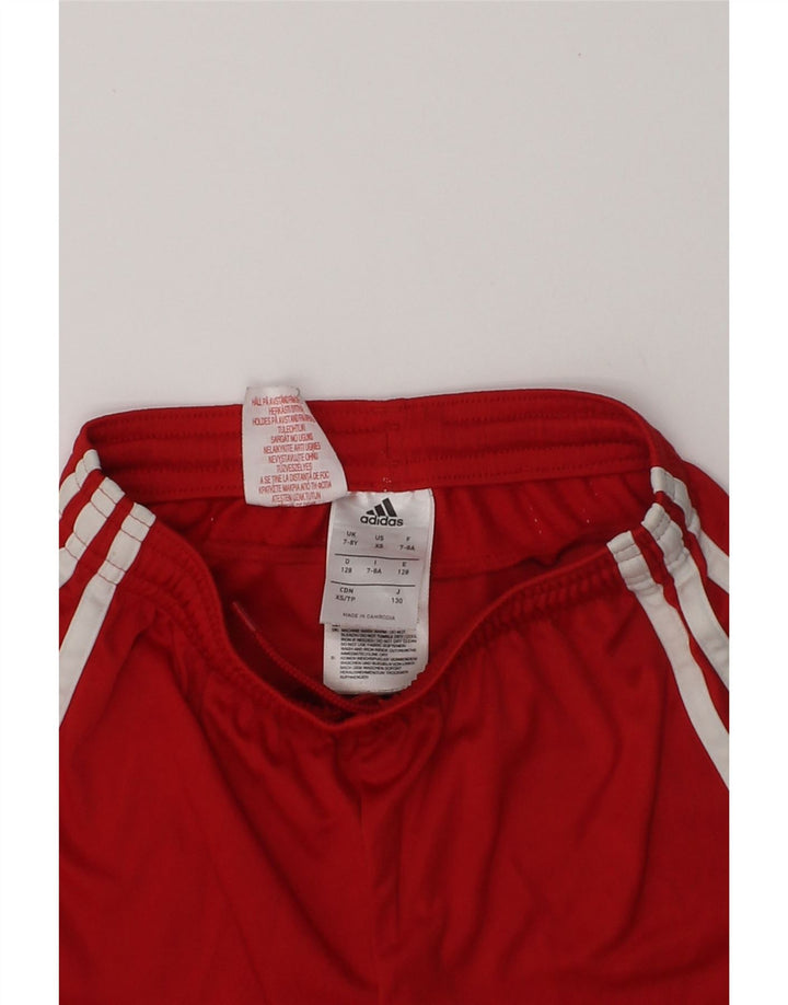ADIDAS Boys Sport Shorts 7-8 Years Red Polyester | Vintage Adidas | Thrift | Second-Hand Adidas | Used Clothing | Messina Hembry 