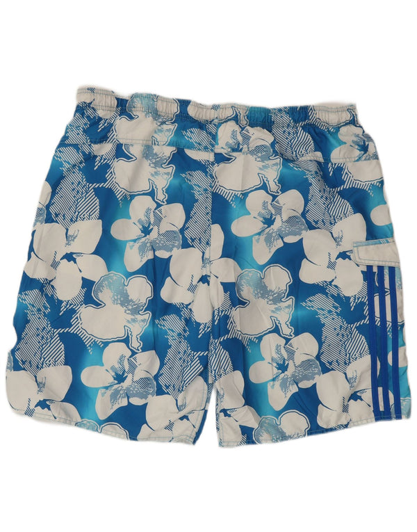Adidas Mens Swimming Shorts XL Blue Floral Polyester