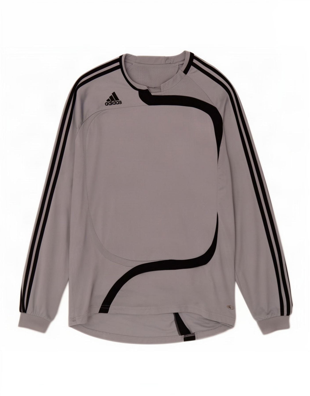 Adidas Mens Top Long Sleeve XL Grey Colourblock Polyester