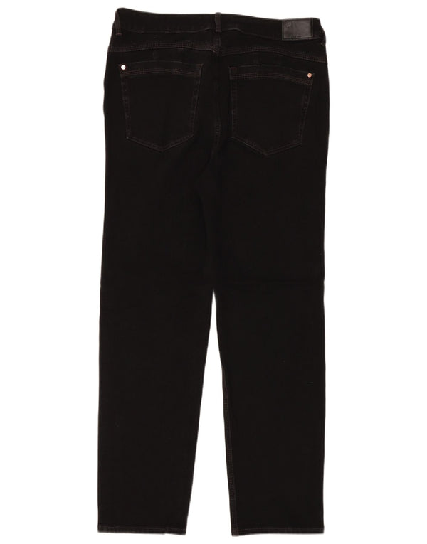 MARKS & SPENCER Womens Sienna Straight Jeans UK 16 Large W32 L30 Black