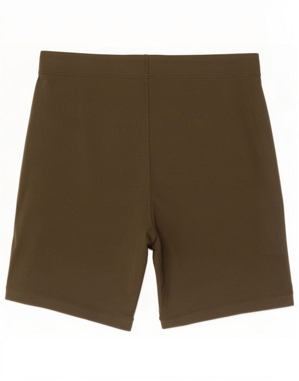 Asics Womens Sport Shorts UK 10 Small Khaki Cotton