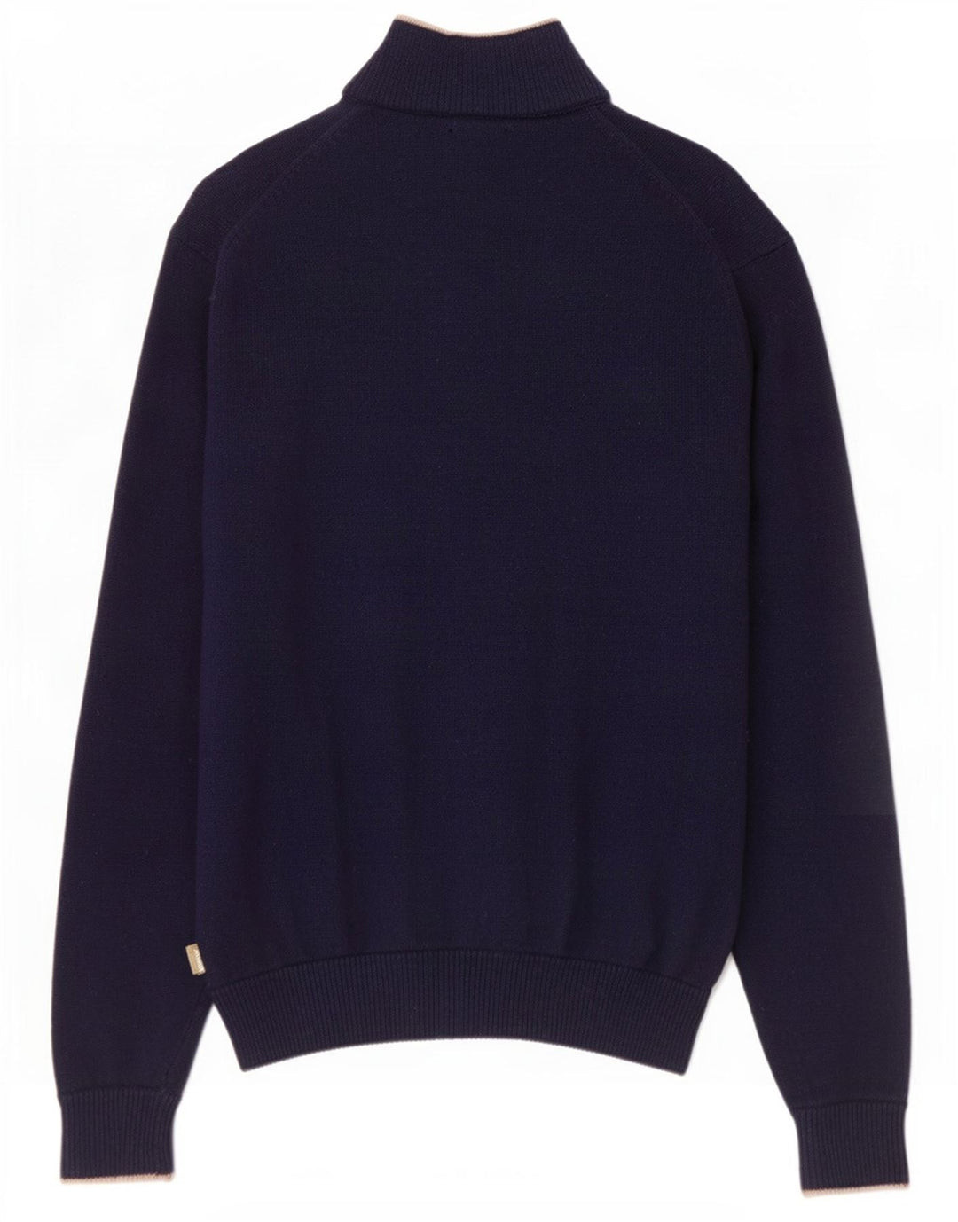 Musto Mens Zip Neck Jumper Sweater Large Navy Blue Lambswool