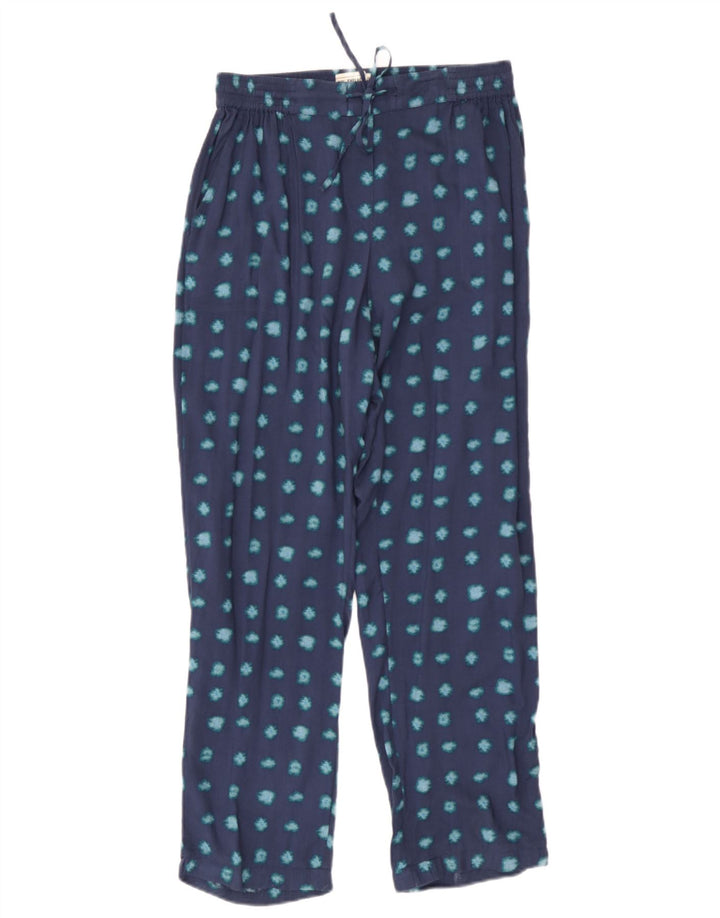 Fat Face Womens Abstract Pattern Trousers UK 10 Small W30 L27 Blue