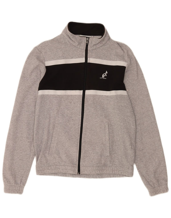 AUSTRALIAN L'ALPINA Mens Tracksuit Top Jacket Small Grey Colourblock Cotton
