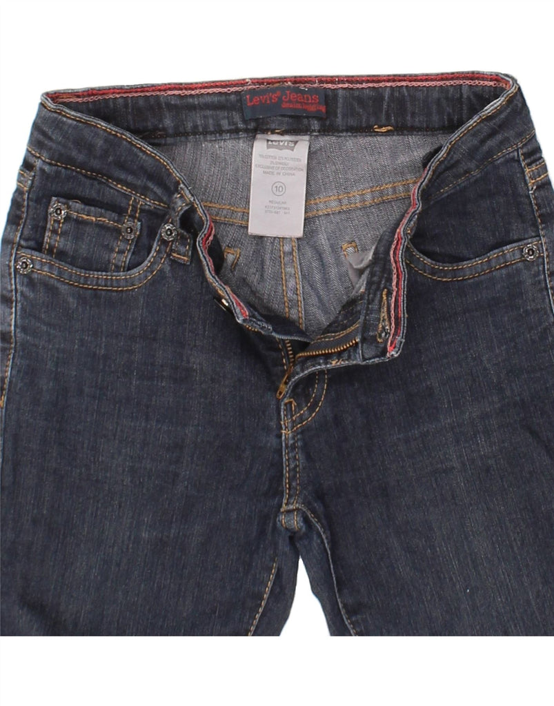 LEVI'S Girls Jegging Jeans 9-10 Years W26 L25 Navy Blue Cotton Vintage Levi's and Second-Hand Levi's from Messina Hembry 