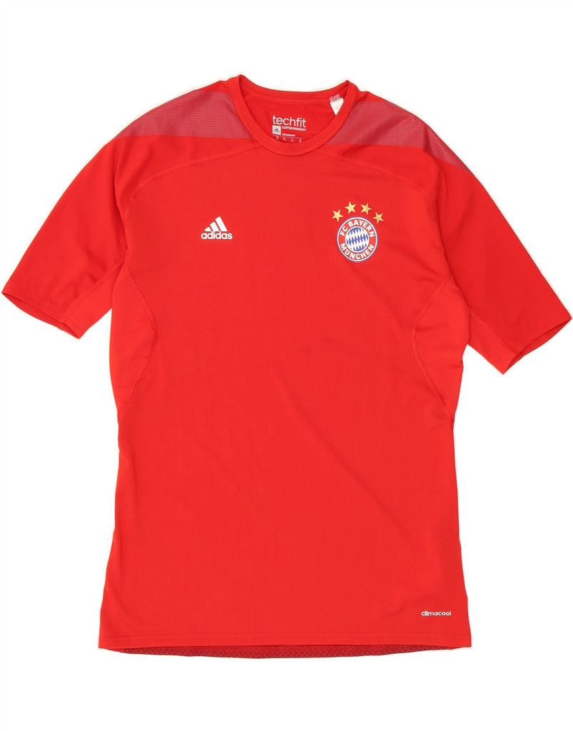 ADIDAS Womens FC Bayern Munchen T-Shirt Top UK 20 2XL Red Polyester Vintage Adidas and Second-Hand Adidas from Messina Hembry 