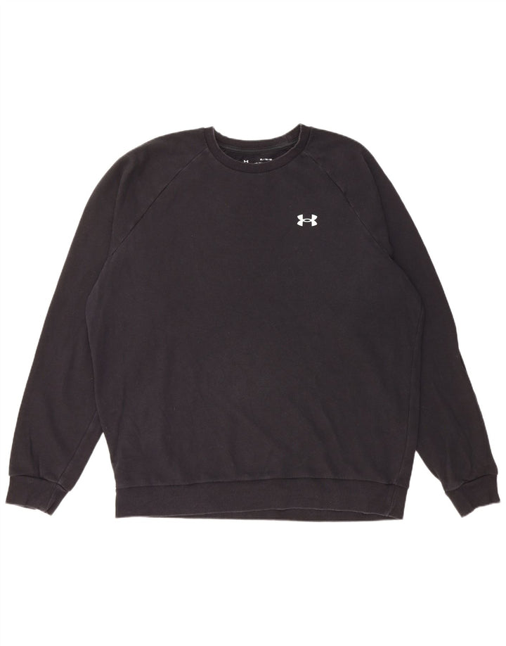 UNDER ARMOUR Mens Cold Gear Sweatshirt Jumper XL Black Cotton