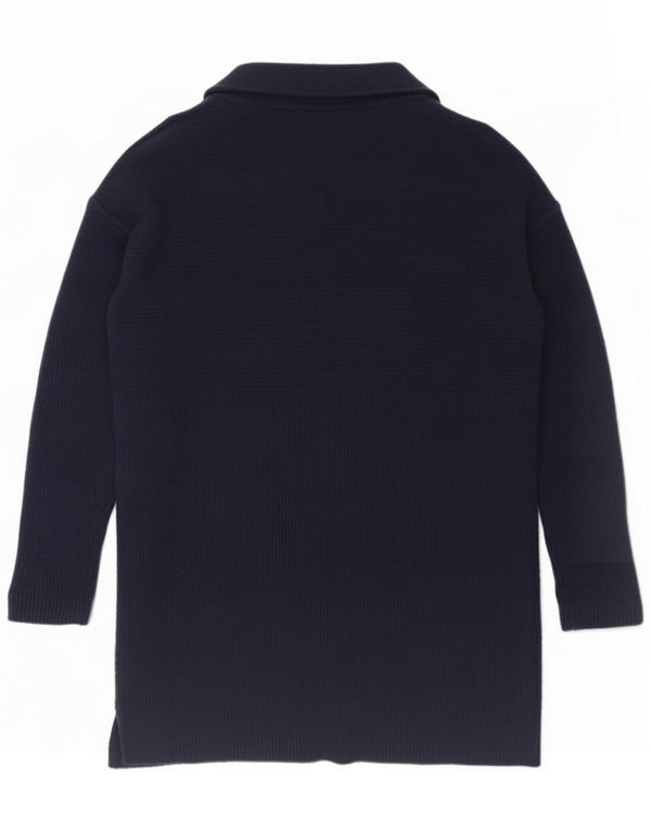 Crew Clothing Womens Longline Cardigan Sweater UK 10 Small Navy Blue