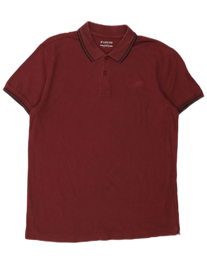 Lotto Mens Polo Shirt Large Burgundy