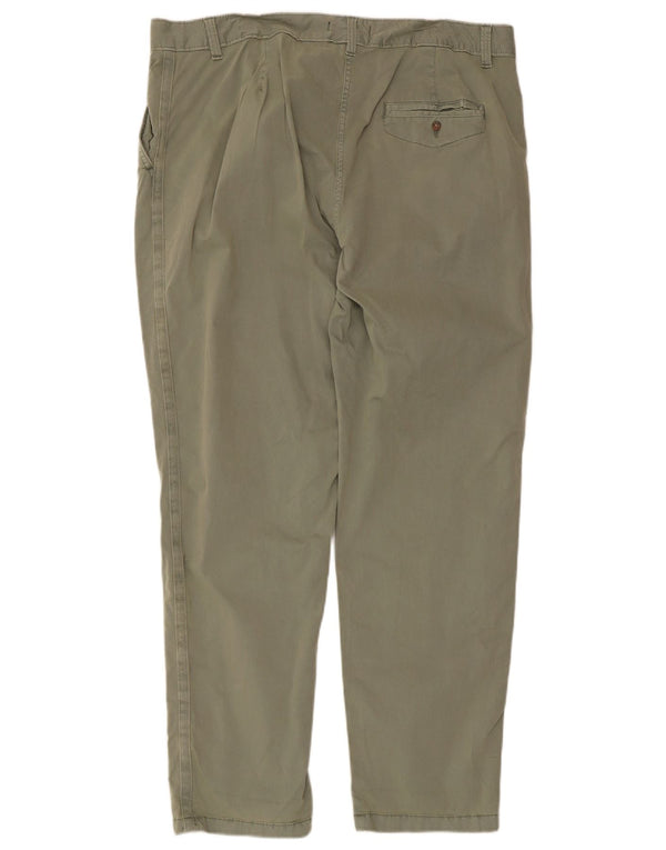 Marks & Spencer Womens Straight Chino Trousers UK 18 XL W38 L30 Khaki