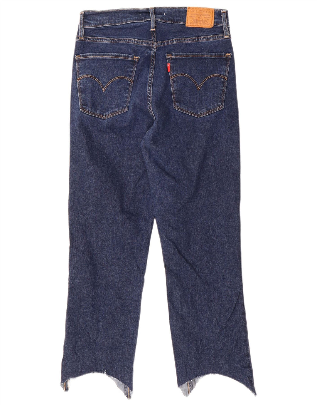 Levi's Womens 724 Crop High Rise Straight Jeans W28 L23 Blue
